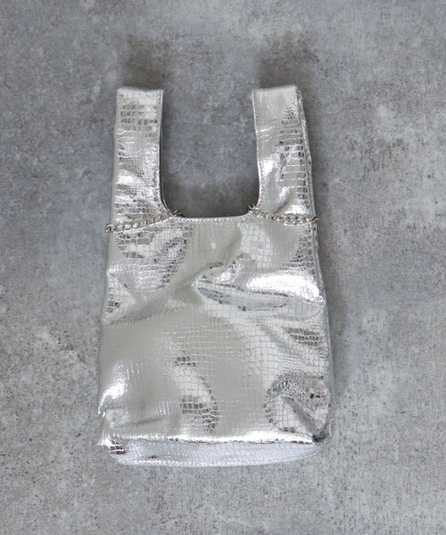 archives（アルシーヴ）の「チェーンショルダーショップバッグ（ショルダーバッグ・レディース・ブラック/シルバー/アイボリー・FREE）」の14枚目の写真