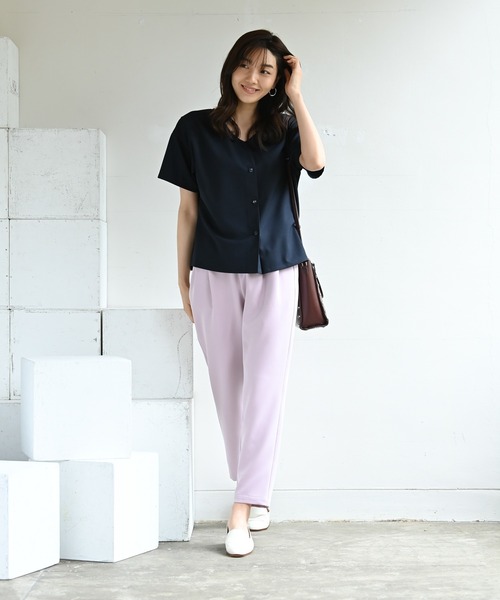 Rewde(ルゥデ)の「【スタイリストコラボ商品・TV着用】 リネンライクブラウス(1R13-05144)(シャツ/ブラウス・レディース・ベージュ/ネイビー/カーキ/オレンジ・M)」の11枚目の写真