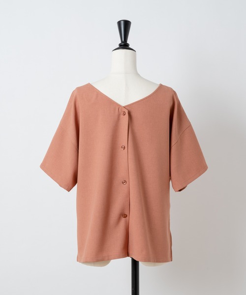 Rewde(ルゥデ)の「【スタイリストコラボ商品・TV着用】 リネンライクブラウス(1R13-05144)(シャツ/ブラウス・レディース・ベージュ/ネイビー/カーキ/オレンジ・M)」の9枚目の写真