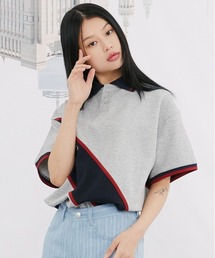 【ROMANTIC CROWN】RMTC LOGO LINE POLO / ロマンティッククラウン RMTC ロゴ ライン ポロシャツ