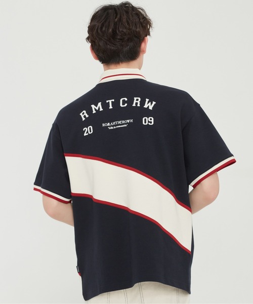 ROMANTIC CROWN（ロマンティッククラウン）の「【ROMANTIC CROWN】RMTC LOGO LINE POLO / ロマンティッククラウン RMTC ロゴ ライン ポロシャツ（ポロシャツ・メンズ・グレー/ネイビー/オートミール・X-LARGE/MEDIUM/LARGE/SMALL）」の14枚目の写真