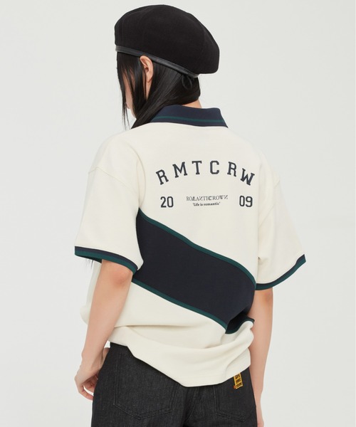 ROMANTIC CROWN（ロマンティッククラウン）の「【ROMANTIC CROWN】RMTC LOGO LINE POLO / ロマンティッククラウン RMTC ロゴ ライン ポロシャツ（ポロシャツ・メンズ・グレー/ネイビー/オートミール・X-LARGE/MEDIUM/LARGE/SMALL）」の18枚目の写真