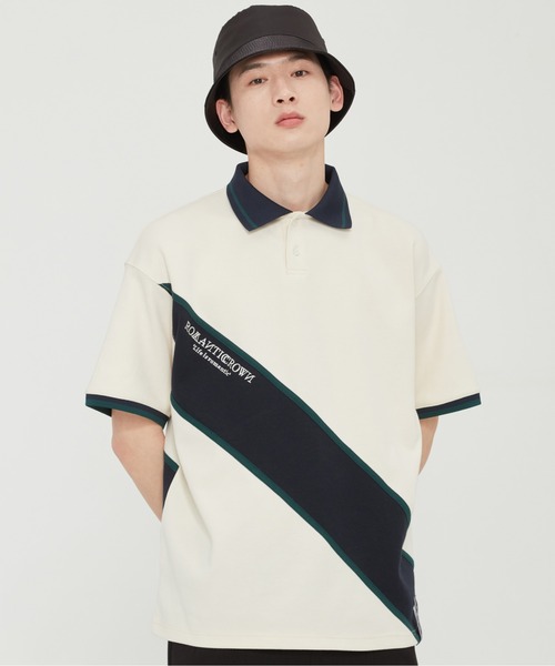 ROMANTIC CROWN（ロマンティッククラウン）の「【ROMANTIC CROWN】RMTC LOGO LINE POLO / ロマンティッククラウン RMTC ロゴ ライン ポロシャツ（ポロシャツ・メンズ・グレー/ネイビー/オートミール・X-LARGE/MEDIUM/LARGE/SMALL）」の5枚目の写真