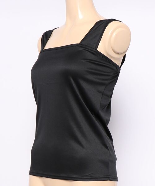 KOBE LETTUCE（コウベレタス）の「ブラ紐隠しペチコートインナータンクトップ（インナーウェア/肌着・レディース・ブラック/ベージュ/オフホワイト・S/M/L/XL）」の4枚目の写真