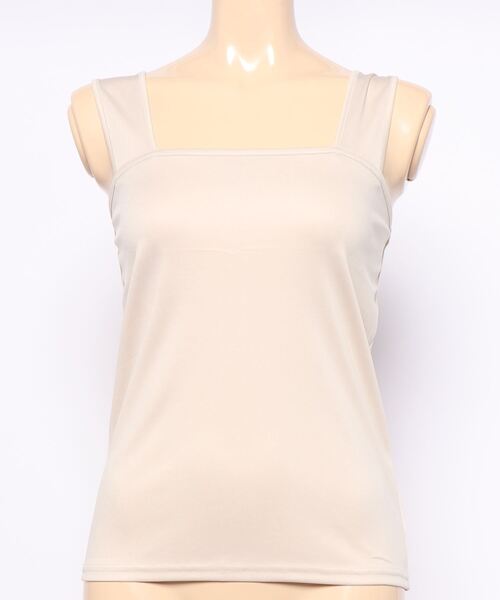 KOBE LETTUCE（コウベレタス）の「ブラ紐隠しペチコートインナータンクトップ（インナーウェア/肌着・レディース・ブラック/ベージュ/オフホワイト・S/M/L/XL）」の17枚目の写真