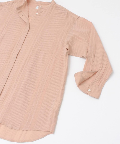 URBAN RESEARCH DOORS（アーバンリサーチドアーズ）の「ドビーバンドカラーシャツ（シャツ/ブラウス・レディース・ベージュ系その他/オフホワイト/ネイビー・ONE）」の21枚目の写真