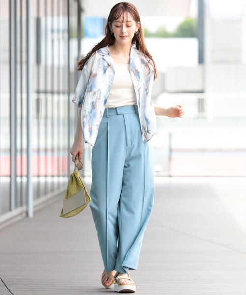 Ray BEAMS（レイビームス）の「Ray BEAMS / プリント オープンカラー シャツ（シャツ/ブラウス・レディース・ブルー系その他3/イエロー・ONE SIZE）」の10枚目の写真