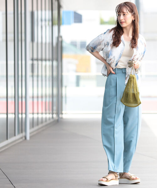 Ray BEAMS（レイビームス）の「Ray BEAMS / プリント オープンカラー シャツ（シャツ/ブラウス・レディース・ブルー系その他3/イエロー・ONE SIZE）」の13枚目の写真