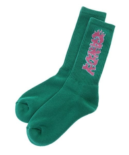 Candy Stripper（キャンディストリッパー）の「CANDY FIRE RIB ソックス（ソックス/靴下・レディース・ブラック/オフホワイト/ピンク/グリーン・FREE）」の4枚目の写真