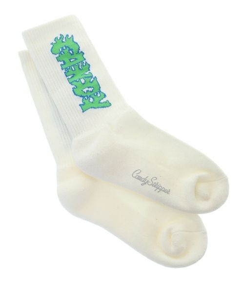 Candy Stripper（キャンディストリッパー）の「CANDY FIRE RIB ソックス（ソックス/靴下・レディース・ブラック/オフホワイト/ピンク/グリーン・FREE）」の7枚目の写真