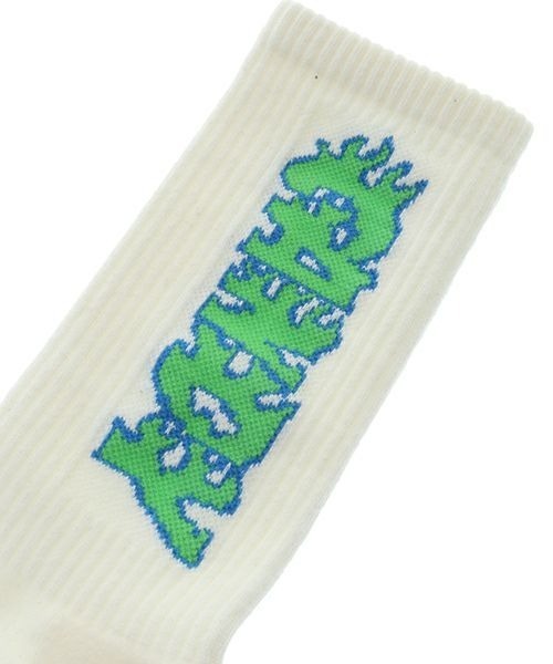 Candy Stripper（キャンディストリッパー）の「CANDY FIRE RIB ソックス（ソックス/靴下・レディース・ブラック/オフホワイト/ピンク/グリーン・FREE）」の6枚目の写真