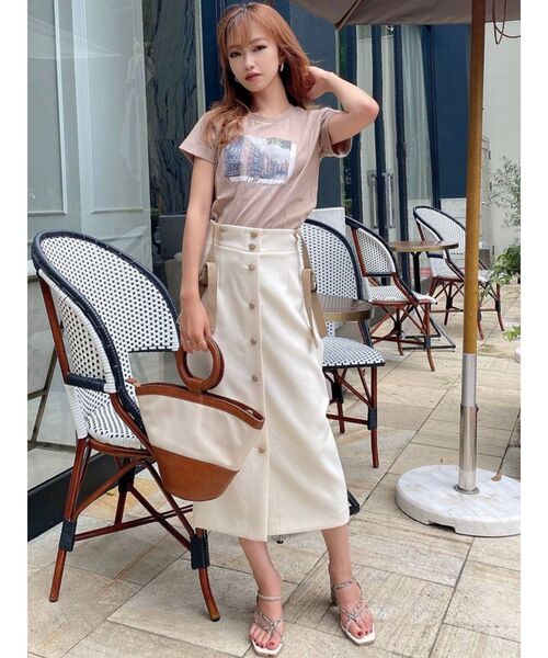 RESEXXY（リゼクシー）の「ショルダー合皮スカート（スカート・レディース・ブラック/アイボリー/その他1・FREE）」の8枚目の写真