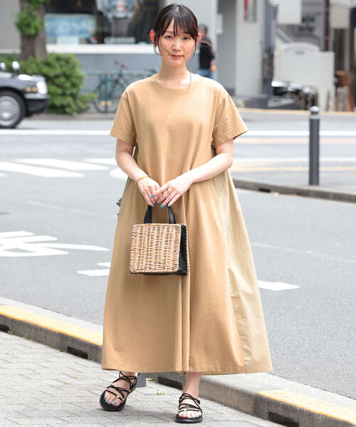 Ray BEAMS（レイビームス）の「Ray BEAMS / バック ギャザー キリカエ ワンピース（ワンピース・レディース・ブラック/ダークブラウン/ベージュ・ONE SIZE）」の15枚目の写真