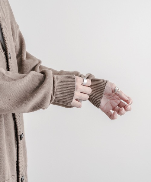 epnok（エプノック）の「ベーシックルーズニットカーディガン（カーディガン/ボレロ・メンズ・ダークグレー/グレイッシュブルー/モカ/ブラック/マスタード・LARGE/SMALL/MEDIUM）」の12枚目の写真