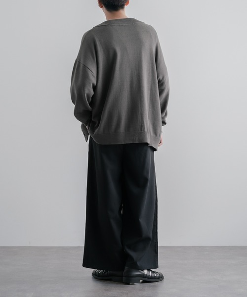 epnok（エプノック）の「ベーシックルーズニットカーディガン（カーディガン/ボレロ・メンズ・ダークグレー/グレイッシュブルー/モカ/ブラック/マスタード・LARGE/SMALL/MEDIUM）」の22枚目の写真