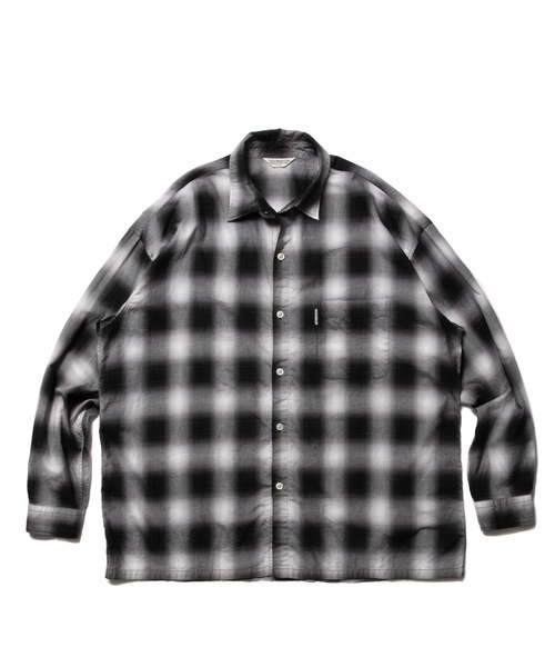 トップス COOTIE PRODUCTIONS Ombre Check Shirt R/C Ombre Check L/S Shirt【BLACK】｜COOTIE PRODUCTIONS