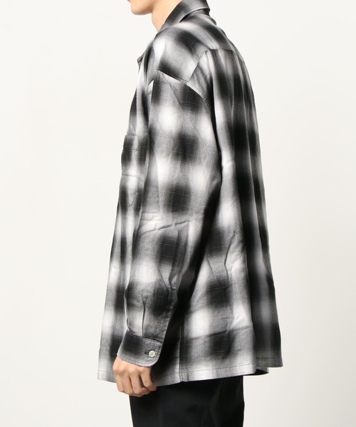 cootie productions 2023SS オンブレチェックシャツ COOTIE PRODUCTIONS/R/C Ombre Check L/S Shirt（Black