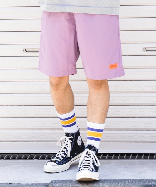 UNIVERSAL OVERALL(ユニバーサルオーバーオール)の「【UNIVERSAL OVERALL】PACKABLE SHORTS U2123602(その他パンツ・メンズ・ブラック/サックスブルー/ベージュ/パープル・MEDIUM/SMALL/LARGE)」の4枚目の写真