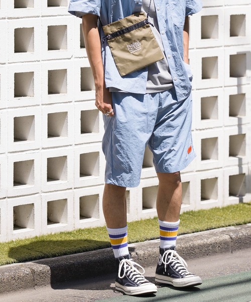 UNIVERSAL OVERALL(ユニバーサルオーバーオール)の「【UNIVERSAL OVERALL】PACKABLE SHORTS U2123602(その他パンツ・メンズ・ブラック/サックスブルー/ベージュ/パープル・MEDIUM/SMALL/LARGE)」の19枚目の写真
