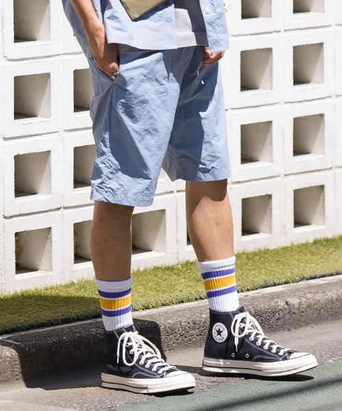 UNIVERSAL OVERALL(ユニバーサルオーバーオール)の「【UNIVERSAL OVERALL】PACKABLE SHORTS U2123602(その他パンツ・メンズ・ブラック/サックスブルー/ベージュ/パープル・MEDIUM/SMALL/LARGE)」の20枚目の写真