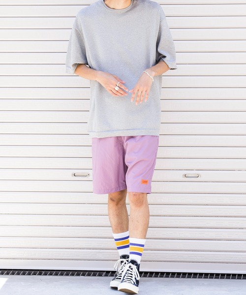 UNIVERSAL OVERALL(ユニバーサルオーバーオール)の「【UNIVERSAL OVERALL】PACKABLE SHORTS U2123602(その他パンツ・メンズ・ブラック/サックスブルー/ベージュ/パープル・MEDIUM/SMALL/LARGE)」の7枚目の写真