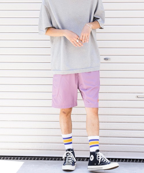 UNIVERSAL OVERALL(ユニバーサルオーバーオール)の「【UNIVERSAL OVERALL】PACKABLE SHORTS U2123602(その他パンツ・メンズ・ブラック/サックスブルー/ベージュ/パープル・MEDIUM/SMALL/LARGE)」の8枚目の写真