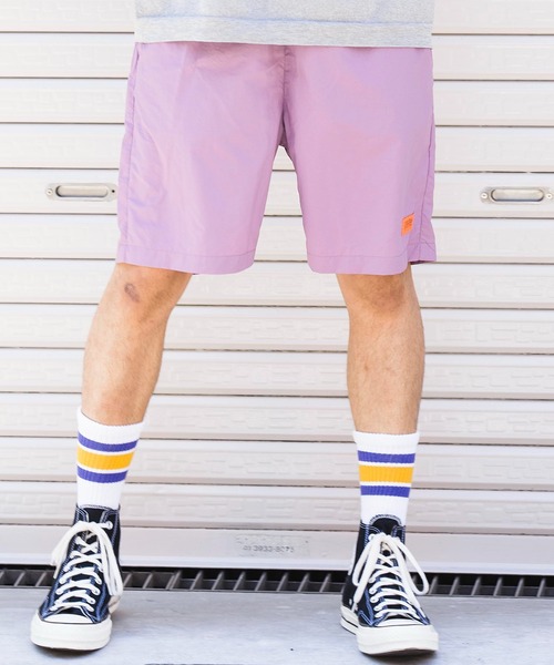 UNIVERSAL OVERALL(ユニバーサルオーバーオール)の「【UNIVERSAL OVERALL】PACKABLE SHORTS U2123602(その他パンツ・メンズ・ブラック/サックスブルー/ベージュ/パープル・MEDIUM/SMALL/LARGE)」の9枚目の写真