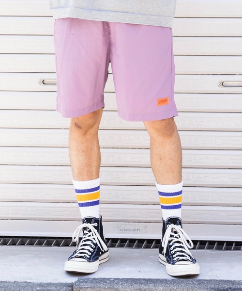 UNIVERSAL OVERALL(ユニバーサルオーバーオール)の「【UNIVERSAL OVERALL】PACKABLE SHORTS U2123602(その他パンツ・メンズ・ブラック/サックスブルー/ベージュ/パープル・MEDIUM/SMALL/LARGE)」の10枚目の写真