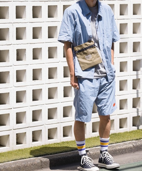 UNIVERSAL OVERALL(ユニバーサルオーバーオール)の「【UNIVERSAL OVERALL】PACKABLE SHORTS U2123602(その他パンツ・メンズ・ブラック/サックスブルー/ベージュ/パープル・MEDIUM/SMALL/LARGE)」の12枚目の写真