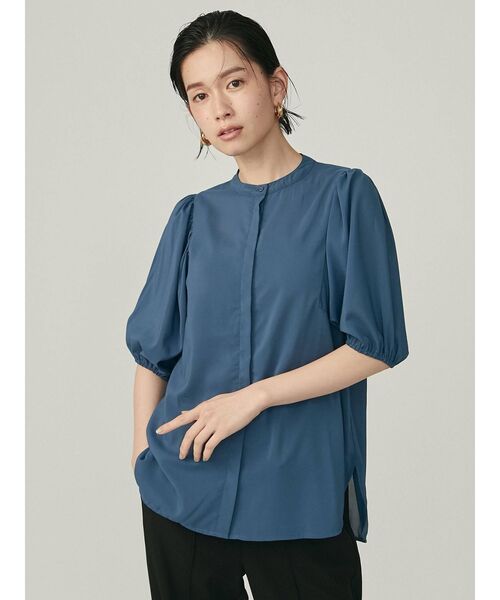 THE DAYZ TOKYO（ザデイズトーキョー）の「【THE DAYZ TOKYO】バンドカラーボリュームスリーブブラウス（シャツ/ブラウス・レディース・ブラック/オフホワイト/ブルー・SMALL/MEDIUM）」の4枚目の写真