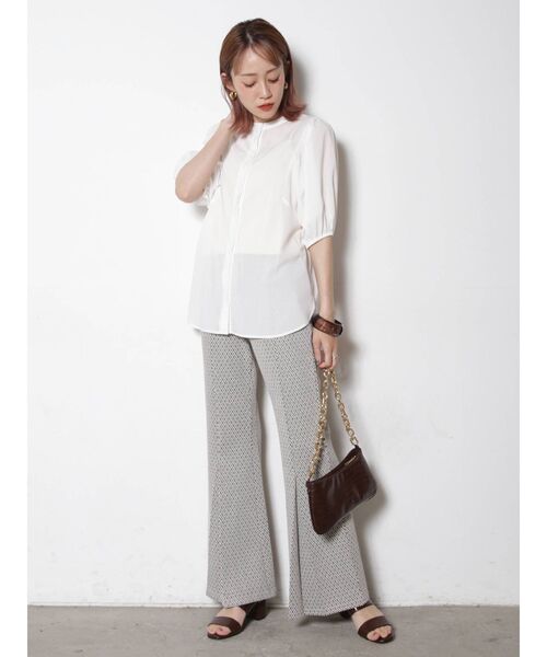 THE DAYZ TOKYO（ザデイズトーキョー）の「【THE DAYZ TOKYO】バンドカラーボリュームスリーブブラウス（シャツ/ブラウス・レディース・ブラック/オフホワイト/ブルー・SMALL/MEDIUM）」の14枚目の写真