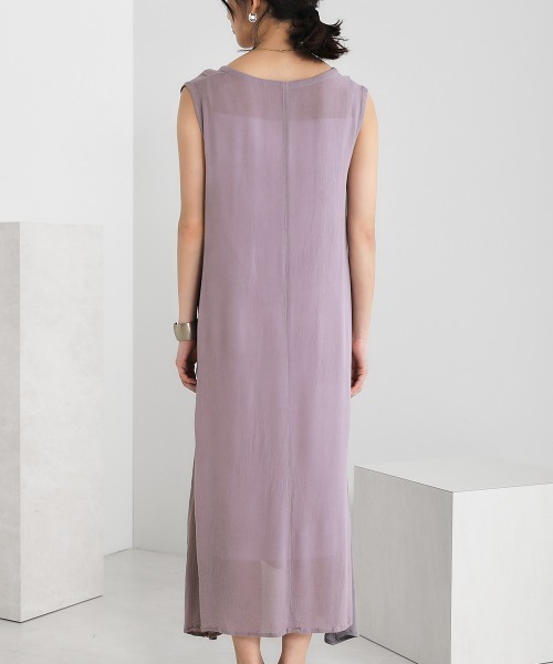 Bou Jeloud(ブージュルード)の「レーヨンクレープ2WAYフレアワンピース(ワンピース・レディース・ブラック/ブラウン/カーキ/ラベンダー・38)」の16枚目の写真