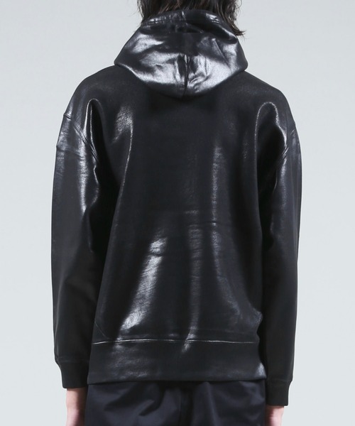 GalaabenD（ガラアーベント）の「ロゴ刺繍コーティングスウェットパーカー（パーカー・メンズ・ブラック/ヘザーグレー・M/L/S）」の6枚目の写真