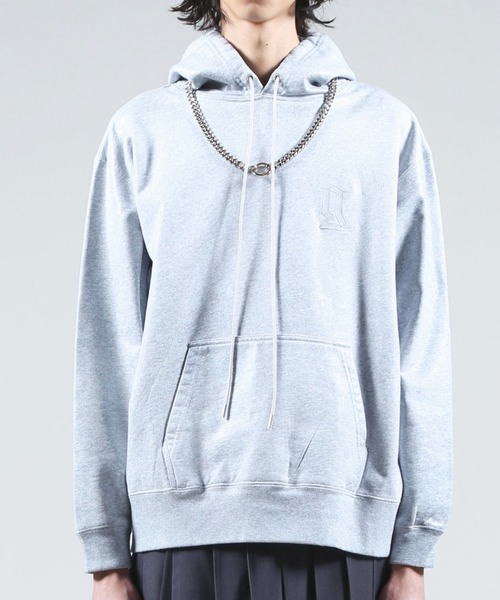 GalaabenD（ガラアーベント）の「ロゴ刺繍コーティングスウェットパーカー（パーカー・メンズ・ブラック/ヘザーグレー・M/L/S）」の7枚目の写真