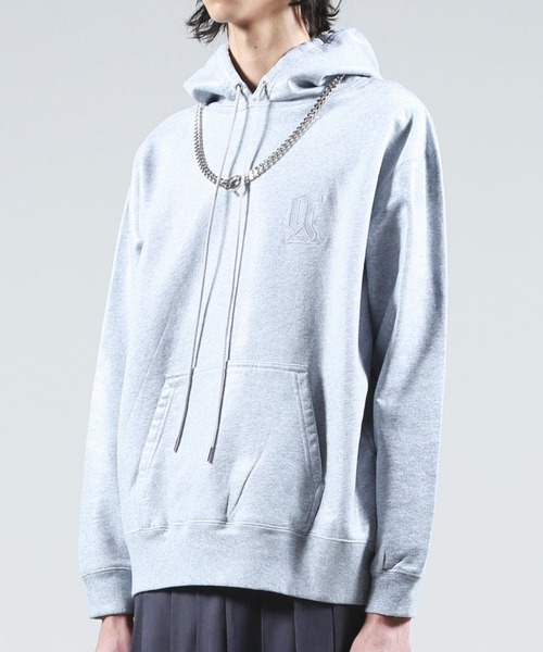 GalaabenD（ガラアーベント）の「ロゴ刺繍コーティングスウェットパーカー（パーカー・メンズ・ブラック/ヘザーグレー・M/L/S）」の8枚目の写真