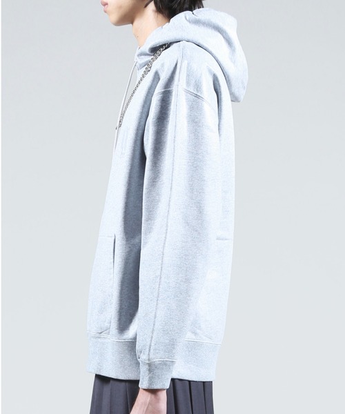 GalaabenD（ガラアーベント）の「ロゴ刺繍コーティングスウェットパーカー（パーカー・メンズ・ブラック/ヘザーグレー・M/L/S）」の9枚目の写真