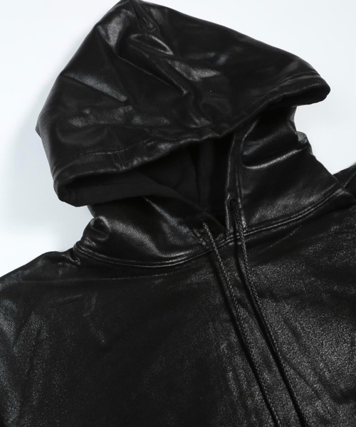 GalaabenD（ガラアーベント）の「ロゴ刺繍コーティングスウェットパーカー（パーカー・メンズ・ブラック/ヘザーグレー・M/L/S）」の11枚目の写真