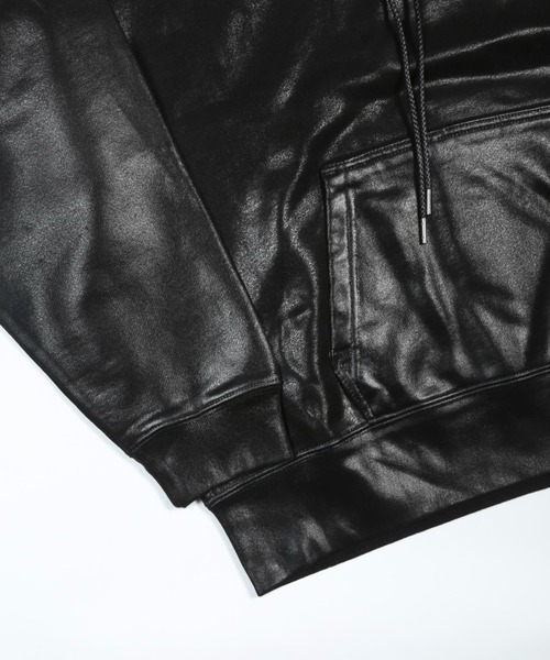 GalaabenD（ガラアーベント）の「ロゴ刺繍コーティングスウェットパーカー（パーカー・メンズ・ブラック/ヘザーグレー・M/L/S）」の14枚目の写真