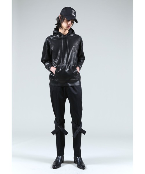 GalaabenD（ガラアーベント）の「ロゴ刺繍コーティングスウェットパーカー（パーカー・メンズ・ブラック/ヘザーグレー・M/L/S）」の19枚目の写真