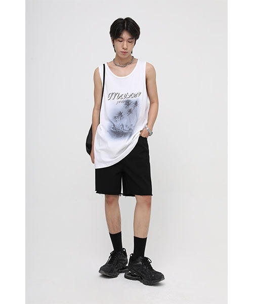 MASONPRINCE(メイソンプリンス)の「【MASONPRINCE】Hem damage denim shorts NDK1904(その他パンツ・メンズ・ライトブルー/ブラック/ブルー/ダークグレー・S/M/L/XL)」の1枚目の写真