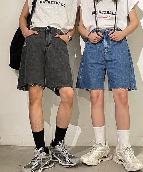 MASONPRINCE(メイソンプリンス)の「【MASONPRINCE】Hem damage denim shorts NDK1904(その他パンツ・メンズ・ライトブルー/ブラック/ブルー/ダークグレー・S/M/L/XL)」の6枚目の写真