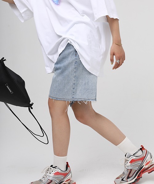 MASONPRINCE(メイソンプリンス)の「【MASONPRINCE】Hem damage denim shorts NDK1904(その他パンツ・メンズ・ライトブルー/ブラック/ブルー/ダークグレー・S/M/L/XL)」の11枚目の写真