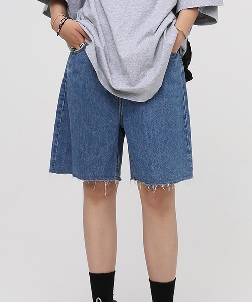 MASONPRINCE(メイソンプリンス)の「【MASONPRINCE】Hem damage denim shorts NDK1904(その他パンツ・メンズ・ライトブルー/ブラック/ブルー/ダークグレー・S/M/L/XL)」の7枚目の写真