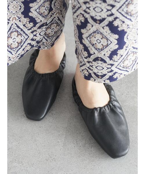 CRAFT STANDARD BOUTIQUE（クラフトスタンダードブティック）の「ギャザーバレエシューズ　＊（バレエシューズ・レディース・ブラック/パイソン/ブラウン/ゴールド・SMALL/MEDIUM/LARGE）」の22枚目の写真