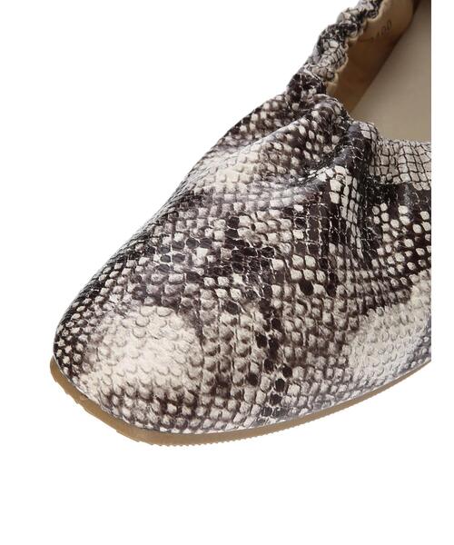 CRAFT STANDARD BOUTIQUE（クラフトスタンダードブティック）の「ギャザーバレエシューズ　＊（バレエシューズ・レディース・ブラック/パイソン/ブラウン/ゴールド・SMALL/MEDIUM/LARGE）」の14枚目の写真