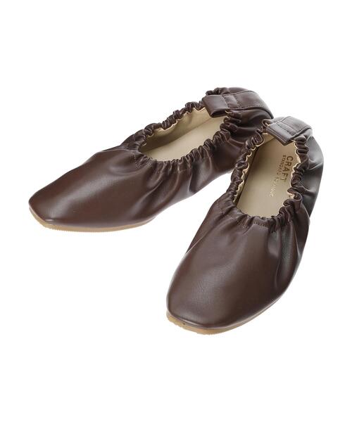 CRAFT STANDARD BOUTIQUE（クラフトスタンダードブティック）の「ギャザーバレエシューズ　＊（バレエシューズ・レディース・ブラック/パイソン/ブラウン/ゴールド・SMALL/MEDIUM/LARGE）」の11枚目の写真