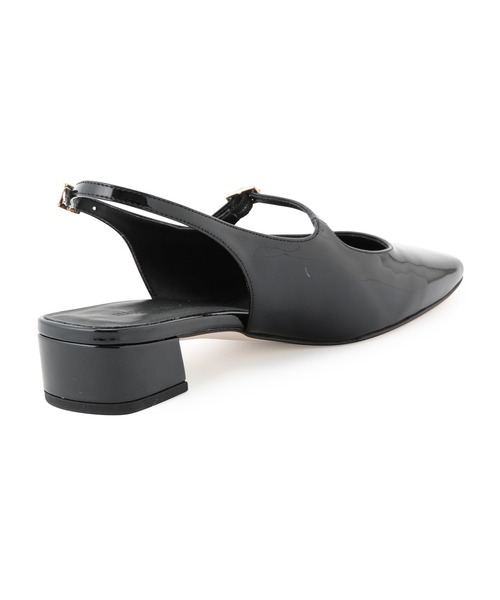 MADEMOISELLE ROPE'（マドモアゼル ロペ）の「スクエアトゥメリージェーンパンプス（パンプス・レディース・ブラック/オフホワイト・36.5/37.5/35.5）」の4枚目の写真