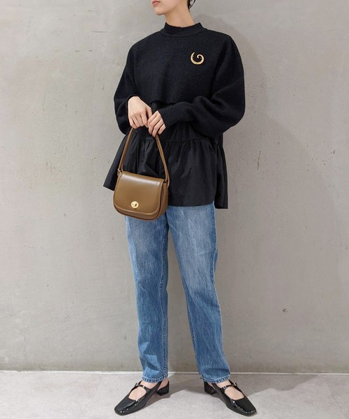 MADEMOISELLE ROPE'（マドモアゼル ロペ）の「スクエアトゥメリージェーンパンプス（パンプス・レディース・ブラック/オフホワイト・36.5/37.5/35.5）」の15枚目の写真