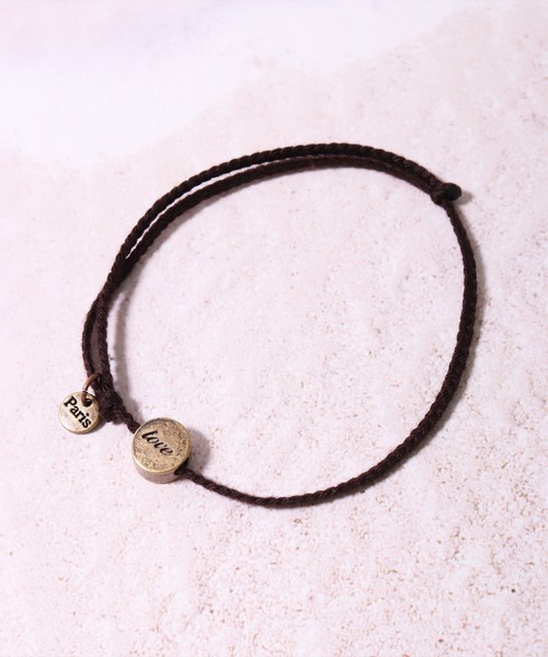 BAYBLO（ベイブロ）の「(BB)【ユニセックス】コットン 編み込み チャーム アンクレット（アンクレット・メンズ・ブラック/ベージュ/ブルー/レッド/ブラウン/グレー・FREE）」の18枚目の写真