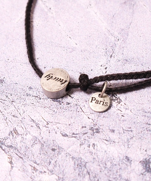 BAYBLO（ベイブロ）の「(BB)【ユニセックス】コットン 編み込み チャーム アンクレット（アンクレット・メンズ・ブラック/ベージュ/ブルー/レッド/ブラウン/グレー・FREE）」の10枚目の写真